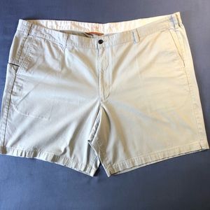 🌴Mens Dockers Flat Front Shorts Size 54 Stone